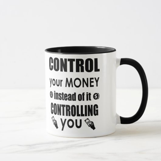 Controle uw geld Motivatie de Mok van de Koffie va (Rechts)