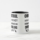 Controle uw geld Motivatie de Mok van de Koffie va (Midden)