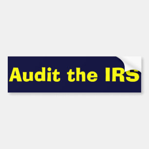 Controle van de IRS-bumpersticker Bumpersticker