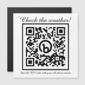 Controle van de weer QR Code koelkast magnet (Voorkant / Achterkant)