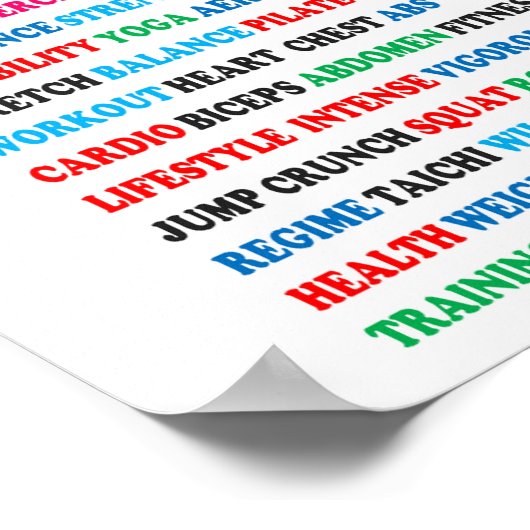 CONTROLE VAN HET GYM-GEWICHTIG GEWICHT POSTER (Hoek)