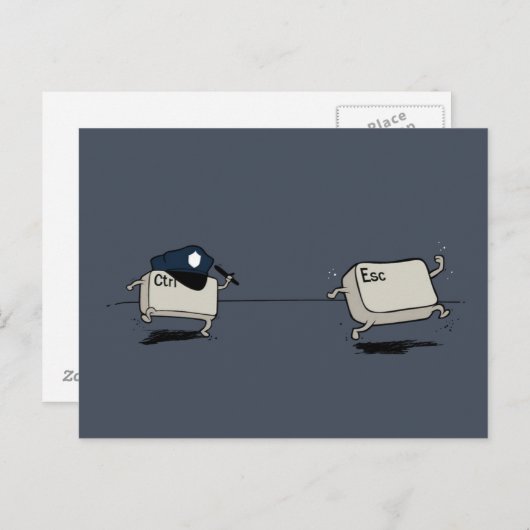 Controle versus Escape Briefkaart (Voorkant / Achterkant)