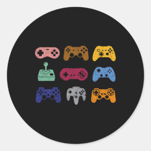 Controle Video Game Controller Console Gaming Retr Ronde Sticker