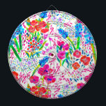 Controleboek voor waterverf bloemen die kleurrijk  dartbord<br><div class="desc">Cute colorful waterverf bloemen patroon</div>