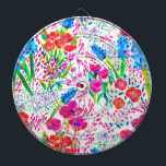 Controleboek voor waterverf bloemen die kleurrijk  dartbord<br><div class="desc">Cute colorful waterverf bloemen patroon</div>
