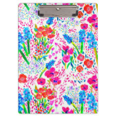 Controleboek voor waterverf bloemen die kleurrijk  klembord (Voorkant)