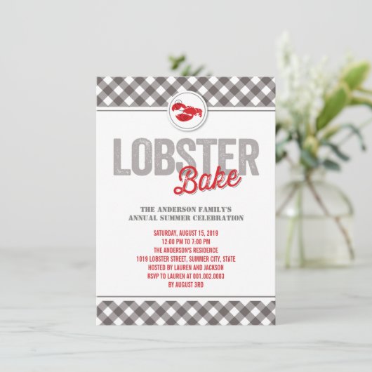 Controlebord jaarlijkse zomerpartij uitgenodigd kaart (Staand voorkant)