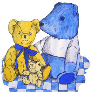 controledoek met drie schattige studies legpuzzel