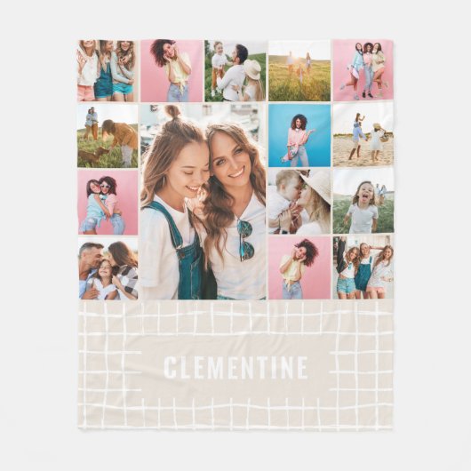 Controleer 16 foto modern, minimaal natuurlijk een fleece deken (Voorkant)