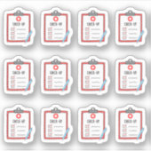 Controleer arts Bezoek de Gezondheidszorg Herinner Sticker (Voorkant)