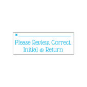 "Controleer, Corrigeer, Paraferen & Retourneer" Zelfinktende Stempel (Design)