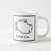 Controleer de indicatielamptekening van de motor grote koffiekop (Rechts)