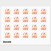 Controleer de motor ronde sticker (Vel)