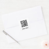 Controleer deze QR-code Vierkante Sticker (Envelop)