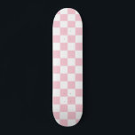 Controleer het Baby-roze en witte-controllerpatroo Persoonlijk Skateboard<br><div class="desc">Gecontroleerd patroon - lichtroze en wit dambord.</div>