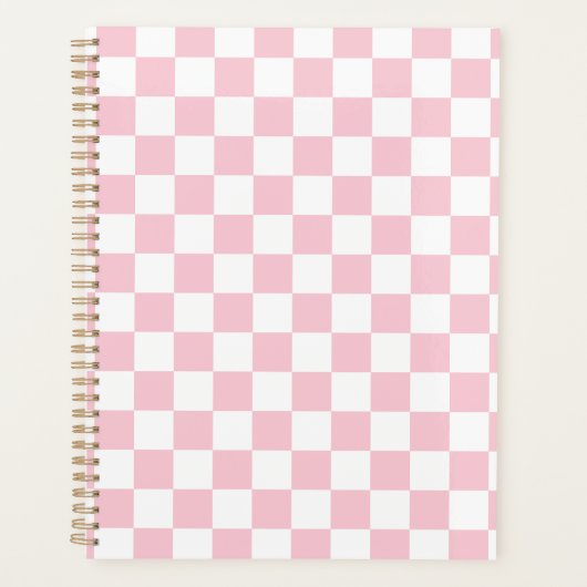 Controleer het Baby-roze en witte-controllerpatroo Planner (Voorkant)