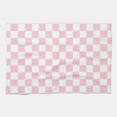 Controleer het Baby-roze en witte-controllerpatroo Theedoek (Horizontaal)