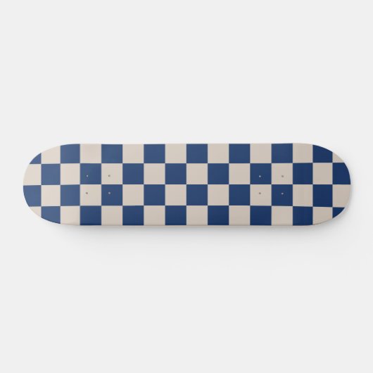 Controleer het Checkerboard-patroon in Blauw en be Persoonlijk Skateboard (Horizontaal)