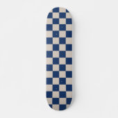 Controleer het Checkerboard-patroon in Blauw en be Persoonlijk Skateboard (Voorkant)