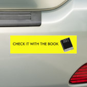 CONTROLEER HET MET HET BOEK BUMPERSTICKER (Op auto)