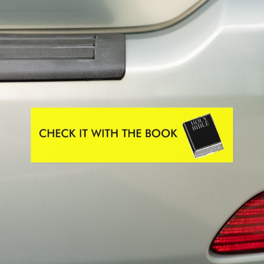 CONTROLEER HET MET HET BOEK BUMPERSTICKER (Op auto)