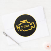 Controleer het motorlicht ronde sticker (Envelop)