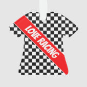 Controleer het ontwerp met rood ornament (achterkant)