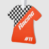 Controleer het patroon in zwart-wit met Sinaasappe Ornament (voorkant)