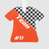 Controleer het patroon in zwart-wit met Sinaasappe Ornament (achterkant)