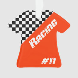 Controleer het patroon in zwart-wit met Sinaasappe Ornament