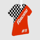 Controleer het patroon in zwart-wit met Sinaasappe Ornament (voorkant)