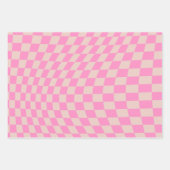 Controleer het patroonpeach en het roze preppy che inpakpapier vel (Voorkant)