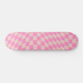 Controleer het patroonpeach en het roze preppy che persoonlijk skateboard (Horizontaal)
