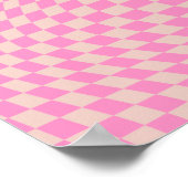 Controleer het patroonpeach en het roze preppy che poster (Hoek)