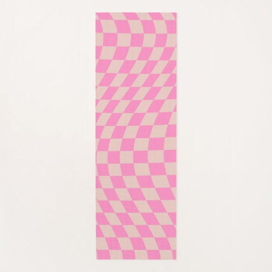 Controleer het patroonpeach en het roze preppy che yogamat (Voorkant)