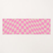 Controleer het patroonpeach en het roze preppy che yogamat (Voorkant (horizontaal))