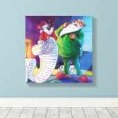 Controleer het tweemaal canvas afdruk (Insitu (Houten vloer))