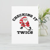 Controleer het tweemaal Santa Save The Date (Staand voorkant)