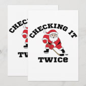 Controleer het tweemaal Santa Save The Date (Voorkant / Achterkant)
