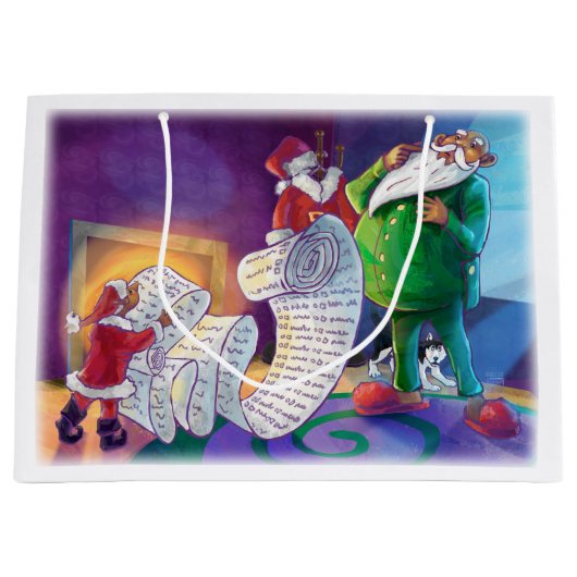 Controleer het tweemaal schilderen groot cadeauzakje (Voorkant)