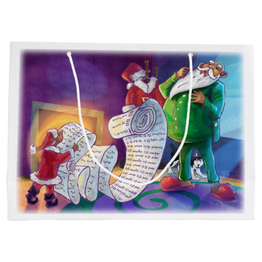 Controleer het tweemaal schilderen groot cadeauzakje (Achterkant)