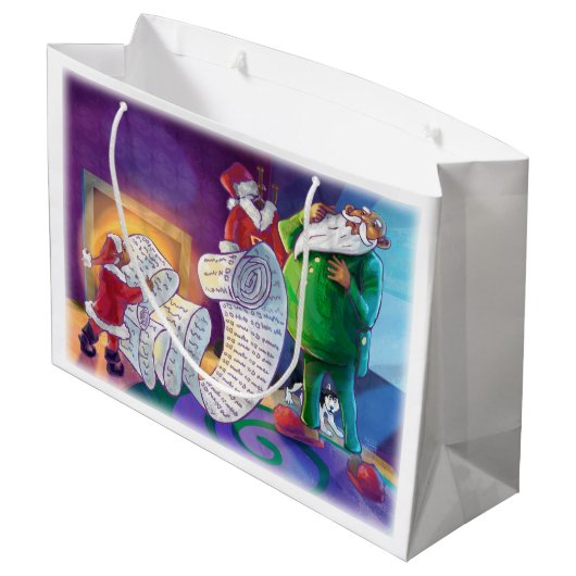 Controleer het tweemaal schilderen groot cadeauzakje (Achterkant Gekanteld)