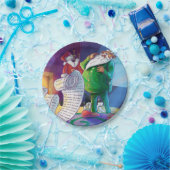 Controleer het tweemaal schilderen papieren bordje (Feest)