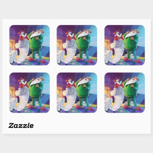 Controleer het tweemaal vierkante sticker (Vel)