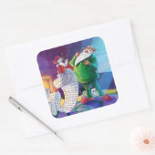 Controleer het tweemaal vierkante sticker (Envelop)