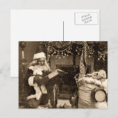 Controleer het tweemaal Vintage Christmas Stereovi Feestdagenkaart (Voorkant / Achterkant)