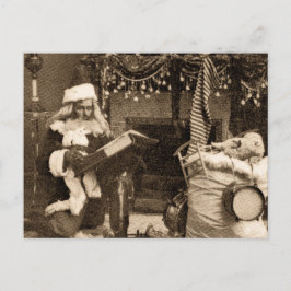 Controleer het tweemaal Vintage Christmas Stereovi Feestdagenkaart