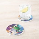 Controleer het tweemaal zandsteen onderzetter (Zijkant)