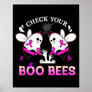 Controleer je Boo-bijen Grappige borstkanker Hallo Poster