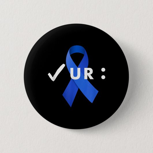 Controleer je Colon, Colonoscopie. Colon Cancer Aw Ronde Button 5,7 Cm (Voorkant)